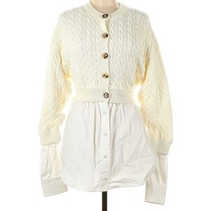 Alexander wang Cream Cable Knit Cardigan